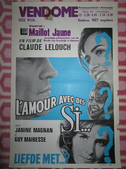 L'AMOUR AVEC DES SI / In the Affirmative BELGIUM (21.5"x 14.5") POSTER 1964