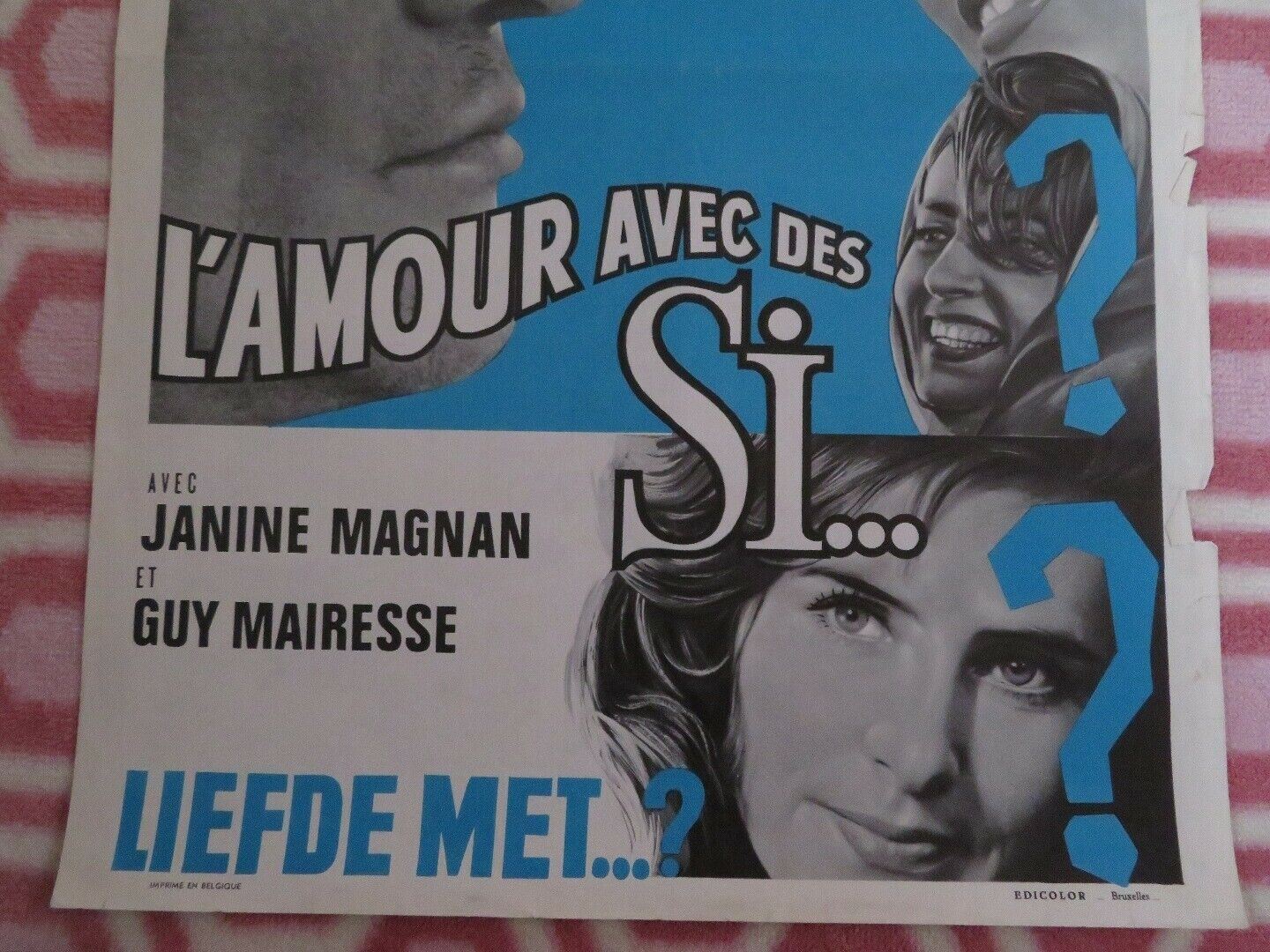 L'AMOUR AVEC DES SI / In the Affirmative BELGIUM (21.5"x 14.5") POSTER 1964