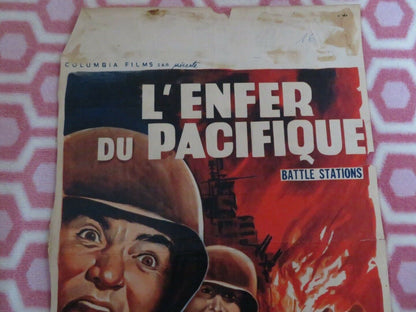 L'ENFER DU PACIFIQUE/ BATTLE STATIONS BELGIUM (21"x 14") POSTER JOHN LUND