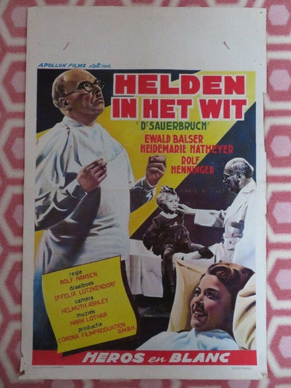 HELDEN IN HET WIT / The Life of Surgeon Sauerbruch BELGIUM (21.5"x 14") POSTER