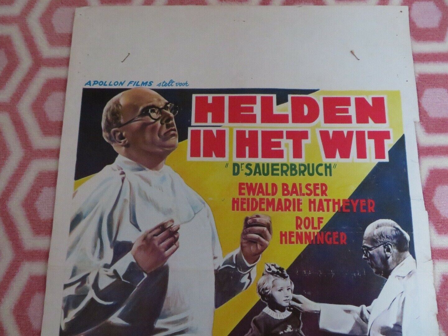 HELDEN IN HET WIT / The Life of Surgeon Sauerbruch BELGIUM (21.5"x 14") POSTER