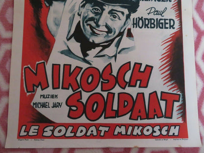 MIKOSCH SOLDAAT/ Mikosch rückt ein BELGIUM (17.5"x 13.5") POSTER 1952