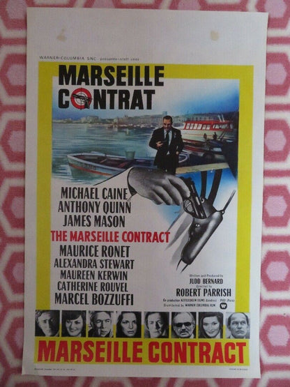 MARSEILLE CONTRAT/ The Destructors  BELGIUM (21.5"x 14") POSTER MICHAEL CAINE