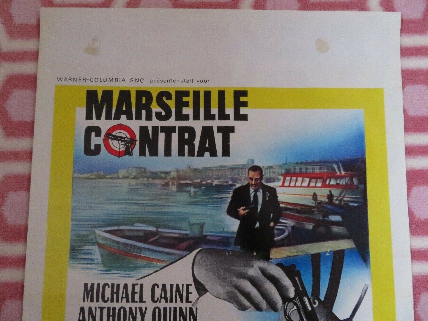 MARSEILLE CONTRAT/ The Destructors  BELGIUM (21.5"x 14") POSTER MICHAEL CAINE