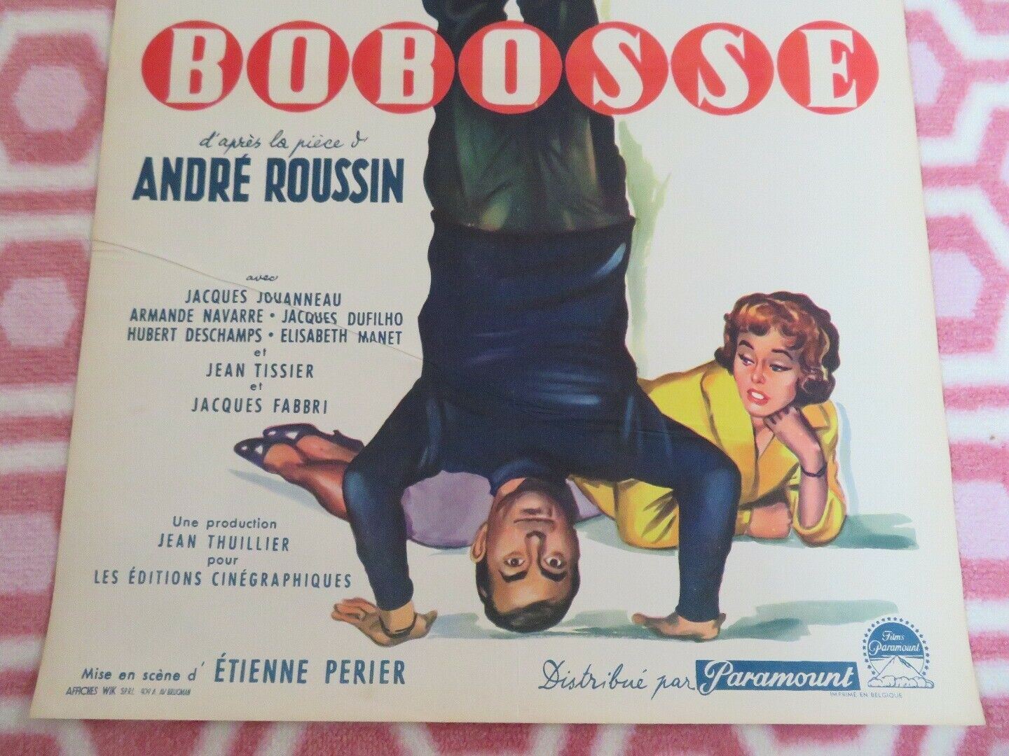 BOBOSSE BELGIUM (21.5"x 14") POSTER FRANCOIS PERIER MICHELINE PRESLE