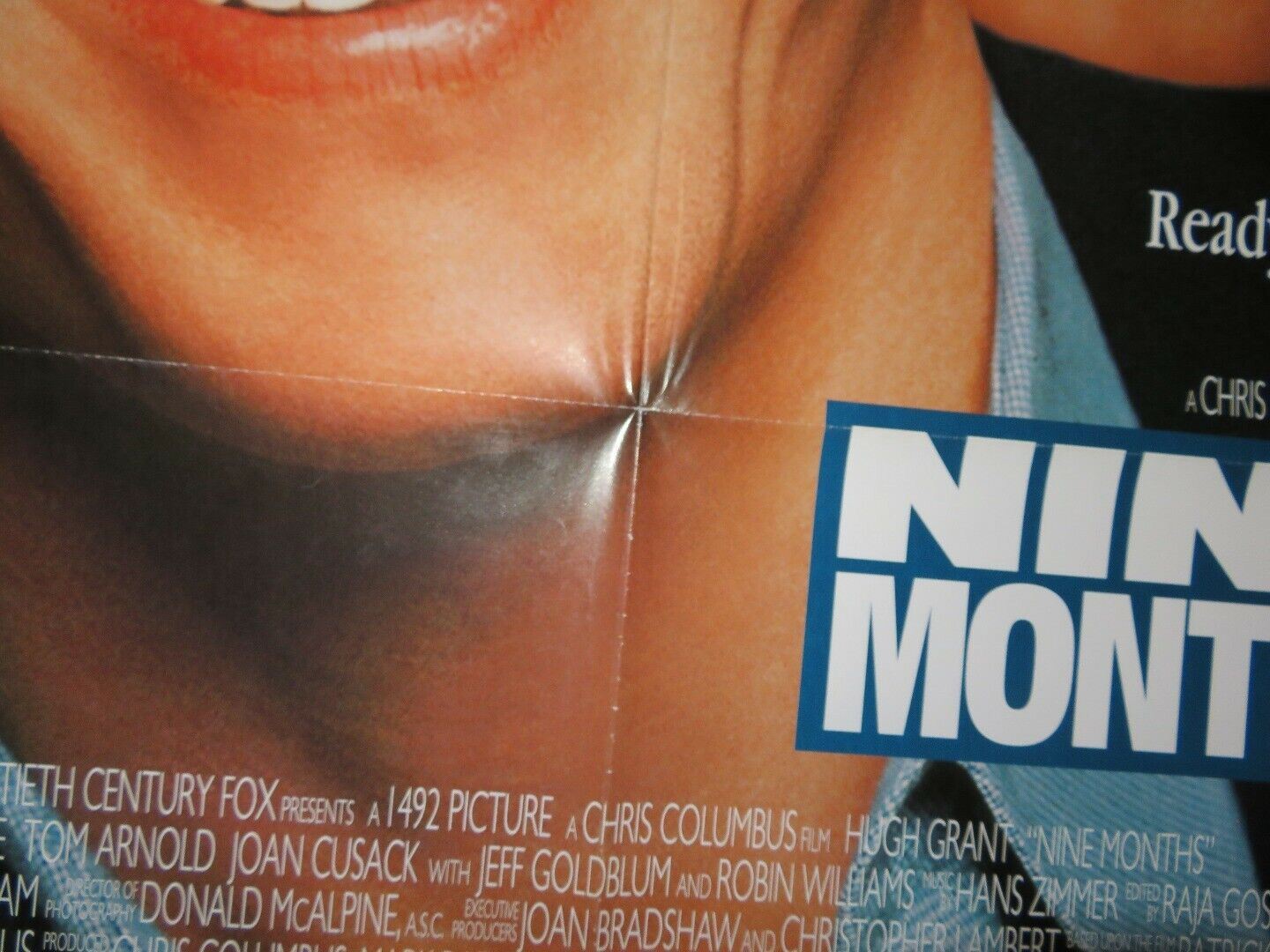 NINE MONTHS- VERSON B ONE SHEET POSTER FOLDED HUGE GRANT CHRIS COLUMBUS 1995