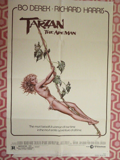 TARZAN THE APE MAN ONE SHEET POSTER FOLDED BO DEREK RICHARD HARRIS 1981