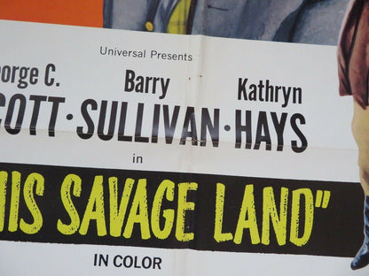 THIS SAVAGE LAND ONE SHEET POSTER GEROGE C.SCOTT BARRY SULLIVAN 1969