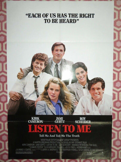 LISTEN TO ME ONE SHEET POSTER KIRK CAMERON JAMI GERTZ ROY SCHEIDER