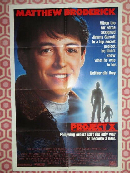 PROJECT X  US ONE SHEET POSTER MATTHEW BRODERICK HELEN HUNT 1987