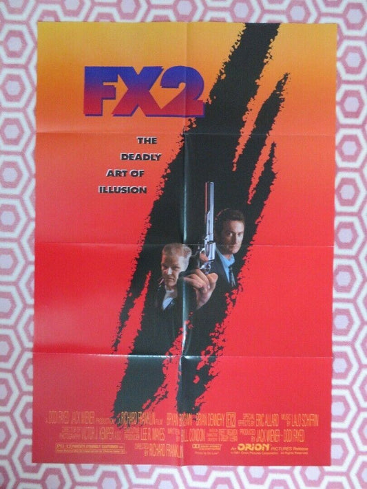 FX2 ONE SHEET POSTER FOLDED BRYAN BROWN BRIAN DENNGAY RICHARD FRANKLIN 1991