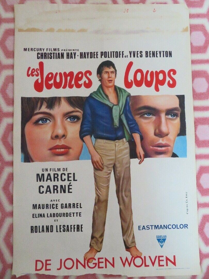 LES JEUNES LOUPS/ Young Wolves BELGIUM (22"x 14.5") POSTER MARCEL CARNE 1954