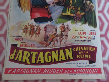 KNIGHTS OF THE QUEEN / D'ARTAGNAN CHEVALIER DE LA REIENE BELGIUM POSTER 1954