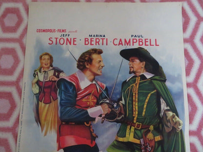 KNIGHTS OF THE QUEEN / D'ARTAGNAN CHEVALIER DE LA REIENE BELGIUM POSTER 1954