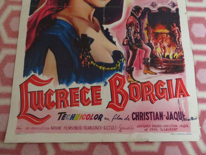 LUCRECE BORGIA BELGIUM (18"x 14") POSTER MARTINE CAROL 1953