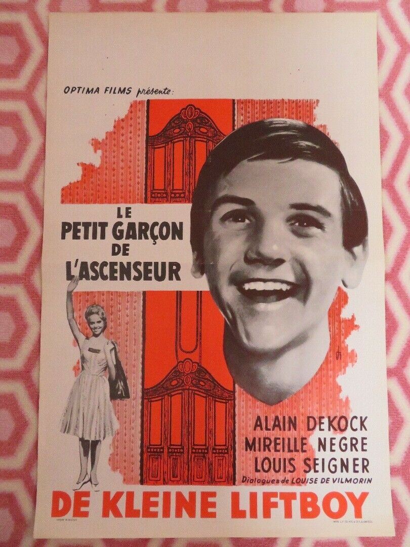 LE PETIT GARCON DE L'ASCENSEUR BELGIUM (21.5"x 14") POSTER ALAIN DEKOCK 1962