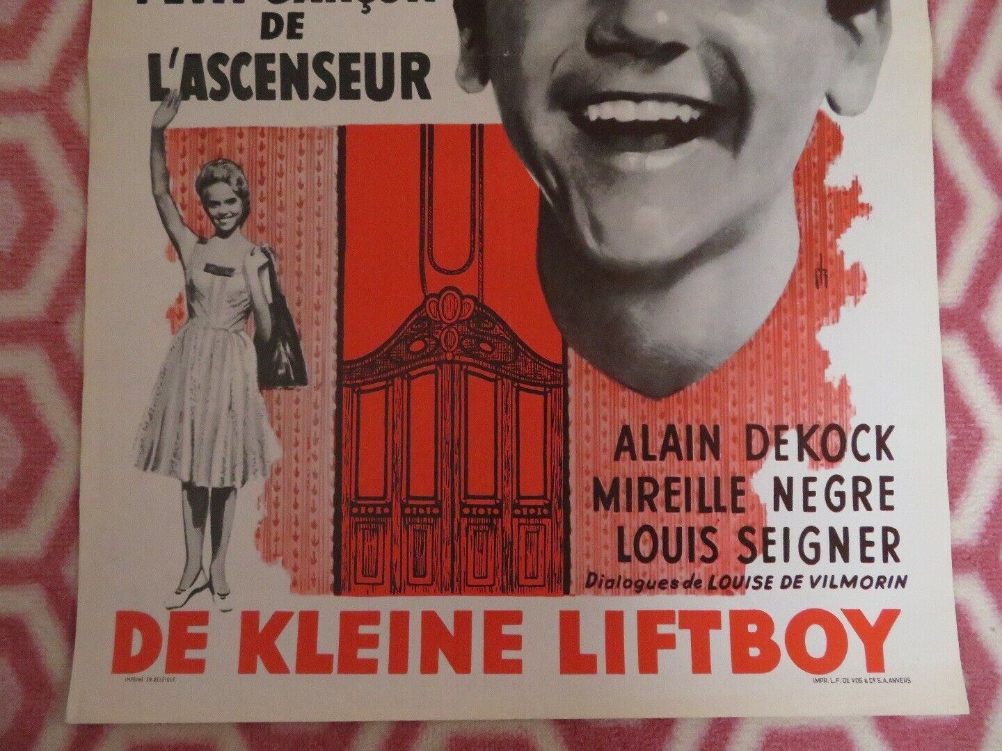 LE PETIT GARCON DE L'ASCENSEUR BELGIUM (21.5"x 14") POSTER ALAIN DEKOCK 1962