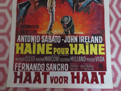 HATE FOR HATE / HAINE POUR HAINE BELGIUM (21.5"x 14") POSTER ANTONIO SABATO 1967