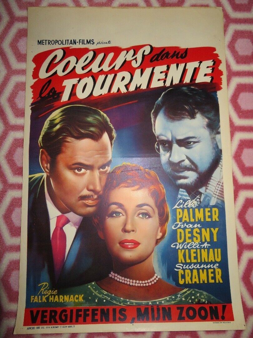 COURS DANS LA TOURMENTE/ Tempestuous Love BELGIUM (21.5"x 14") POSTER 1957