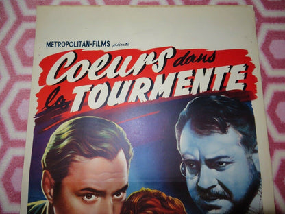 COURS DANS LA TOURMENTE/ Tempestuous Love BELGIUM (21.5"x 14") POSTER 1957