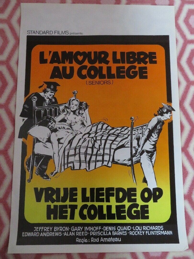 L'AMOUR LIBRE AU COLLEGE/ SENIORS BELGIUM (21"x 14") POSTER JEFFREY BYRON  1978