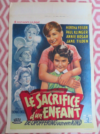 LE SACRIFICE D'UN ENFANT/ Punktchen and Anton BELGIUM (21.5"x 14.5") POSTER 1953