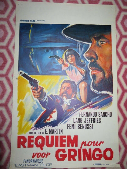 REQUIEM POUR VOOR GRINGO BELGIUM (22.5"x 14") POSTER FERNANDO SANCHO 1968