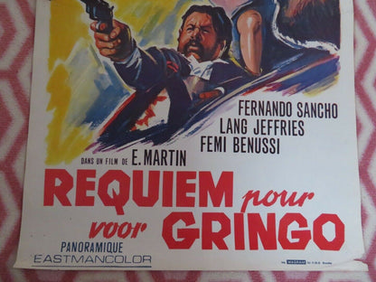 REQUIEM POUR VOOR GRINGO BELGIUM (22.5"x 14") POSTER FERNANDO SANCHO 1968