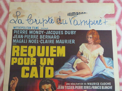 REQUIEM POUR UN CAID BELGIUM (21.5"x 14.5") POSTER PIERRE MODY JACQUES DUBY 1964