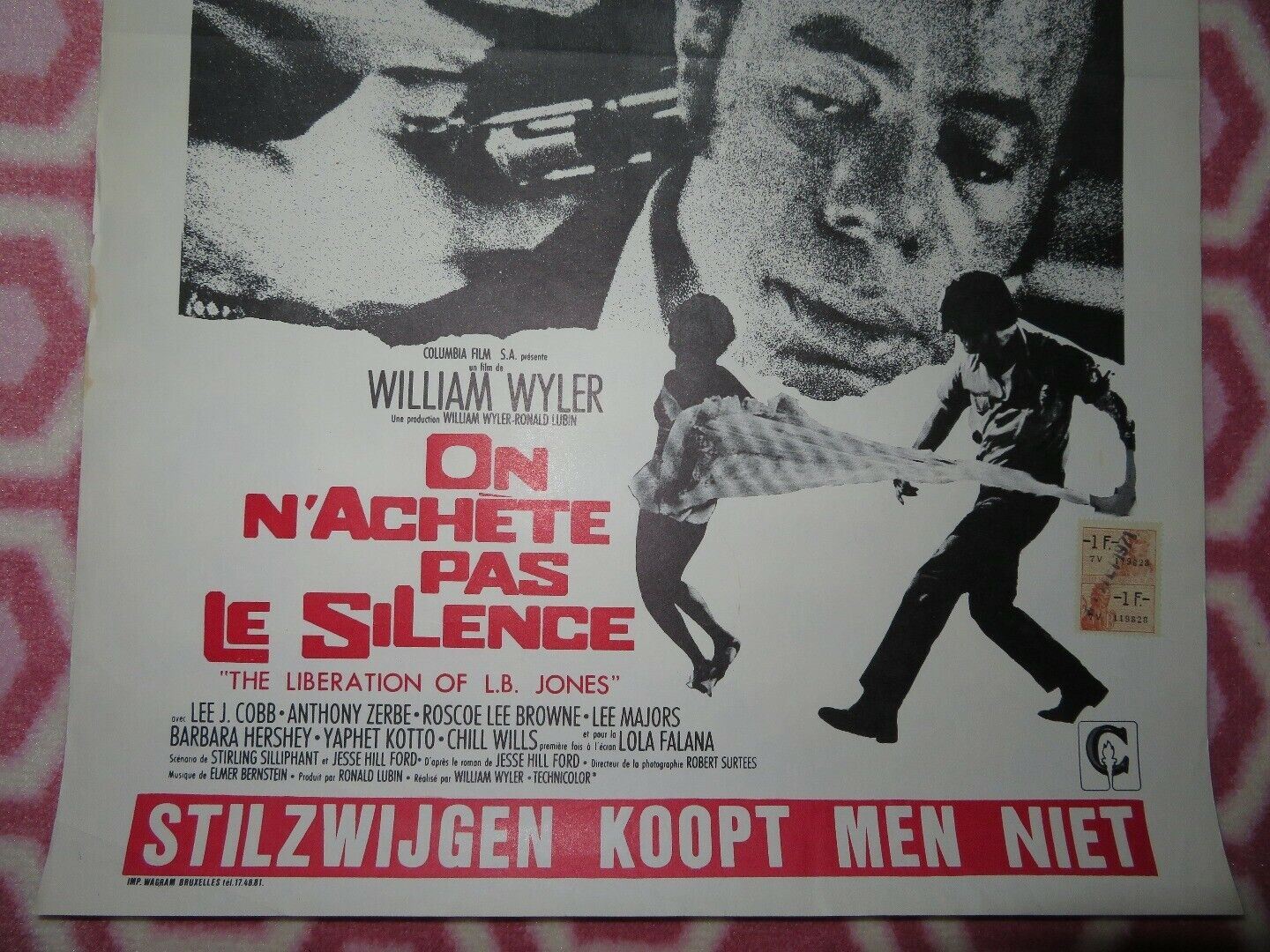 ON N'ACHETE PAS LE SILENCE BELGIUM (21.5"x 14.5") POSTER SEUL WILLIAM WYLER 1970