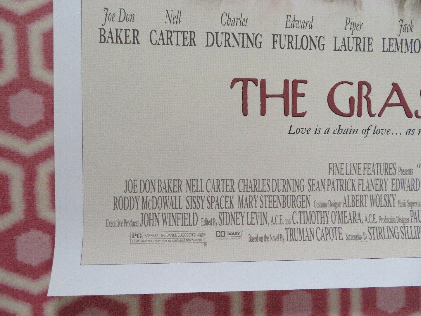 THE GRASS HARP US ONE SHEET ROLLED POSTER WALTER MATTHAU JACK LEMMON