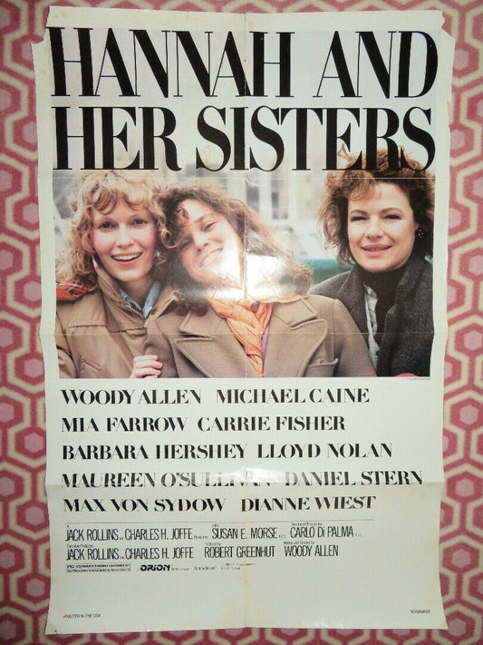 HANNAH AND HER SISTERS US ONE SHEET POSTER WOOD ALLEN MICHAEL CAINE