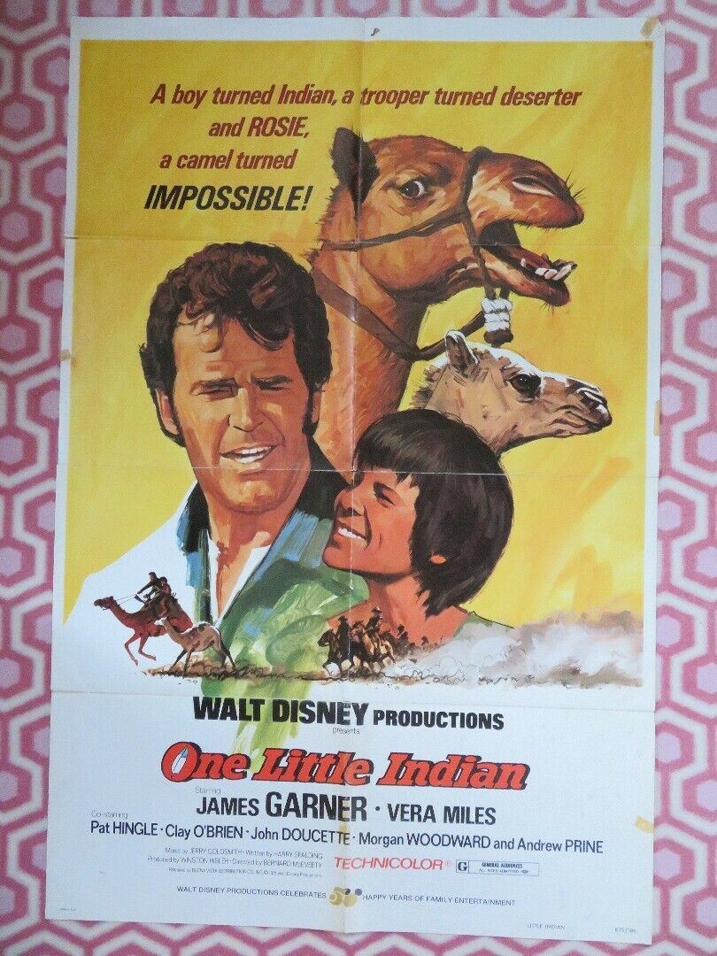 ONE LITTLE INDIAN US ONE SHEET  POSTER DISNEY JAMES GARNER VERA MILES