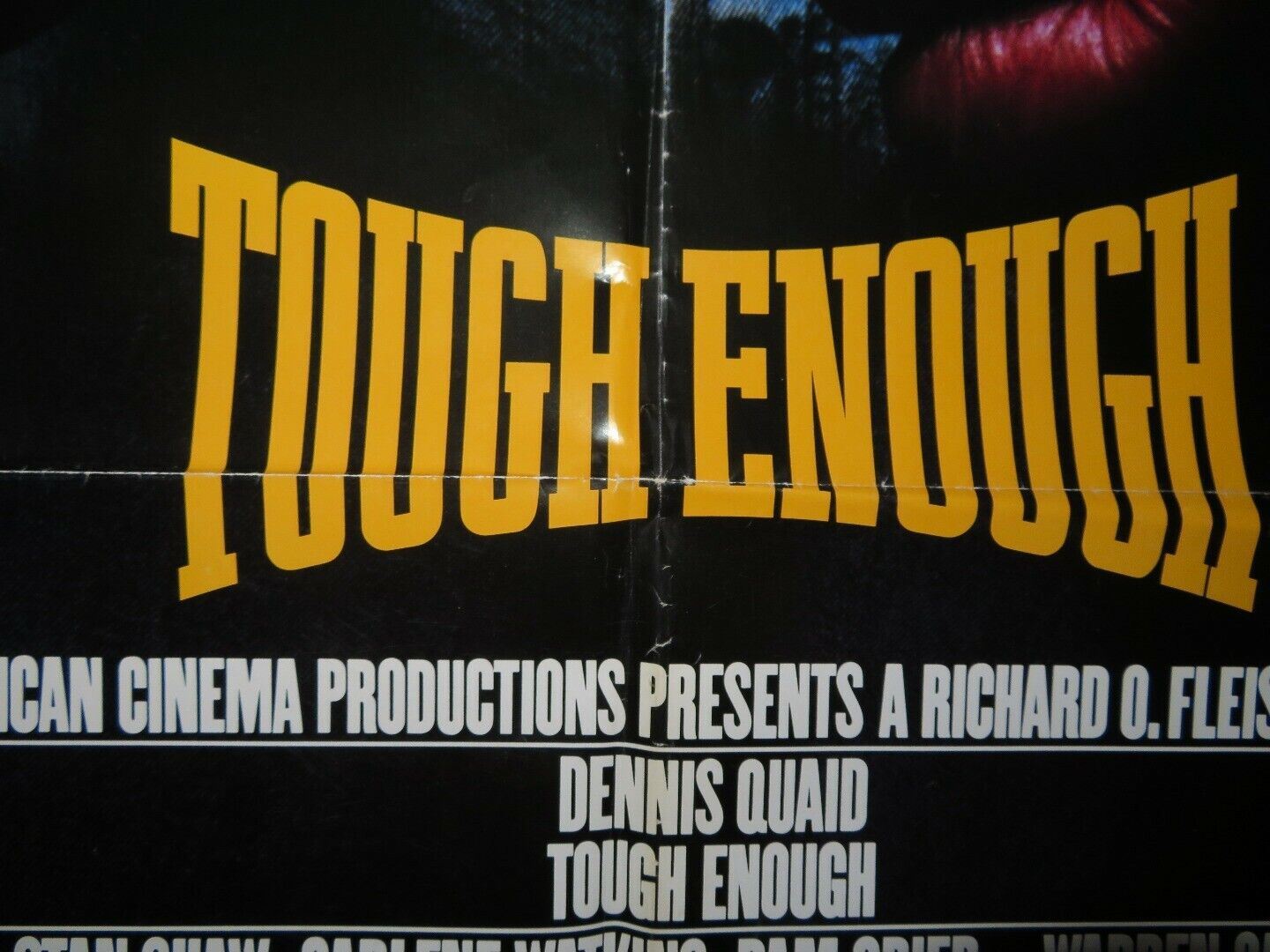 TOUGH ENOUGH US ONE SHEET POSTER DENNIS QUAID CARLENE WATKINS  1983