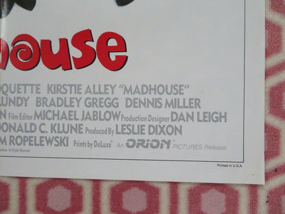 MADHOUSE US ONE SHEET POSTER JOHN LARROQUETTE 1990