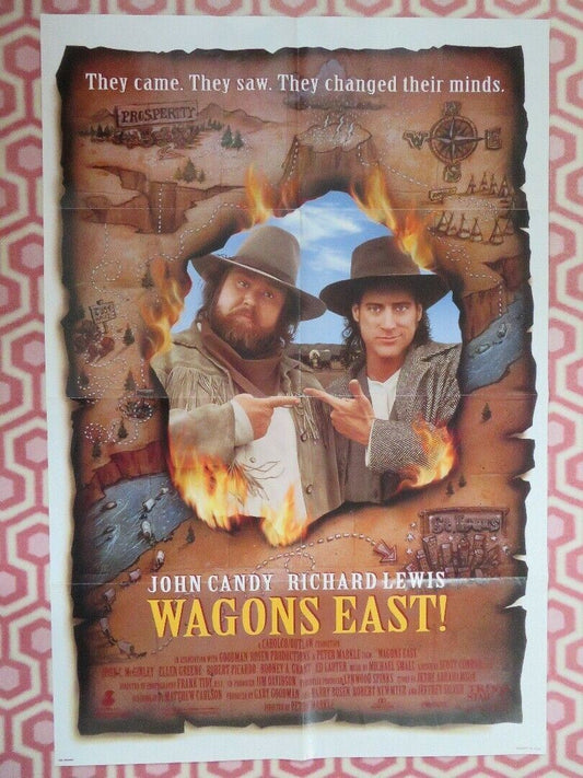 WAGONS EAST! US ONE SHEET POSTER JOE BAYS JOHH CANDY RICHARD LEWIS