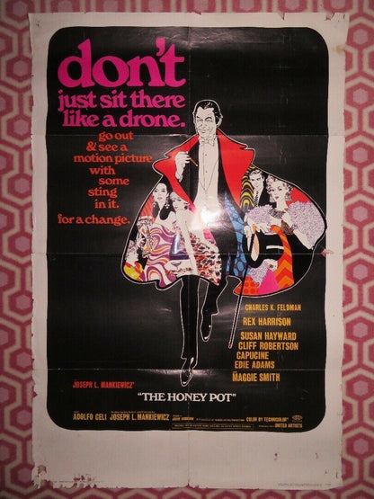 THE HONEY POT US ONE SHEET POSTER MAGGIE SMITH REX HARRISON 1967