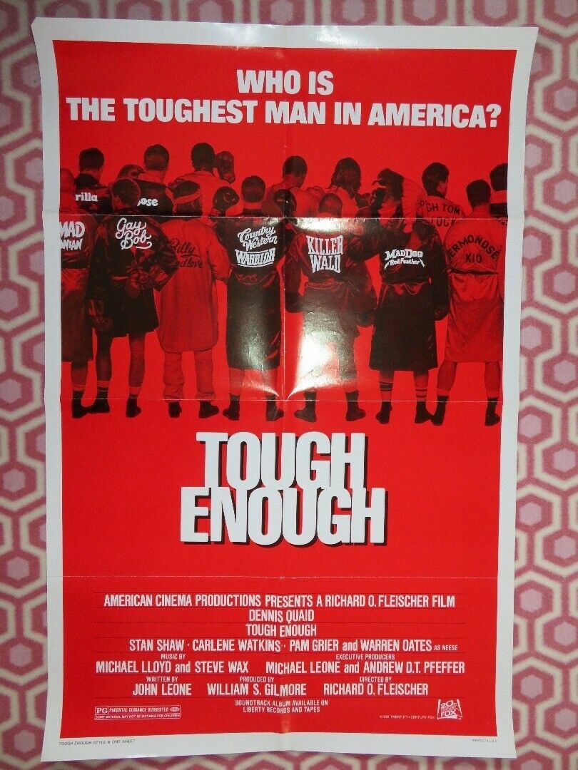 TOUGH ENOUGH STYLE B US ONE SHEET  POSTER DENNIS QUAID STAN SHAW 1983