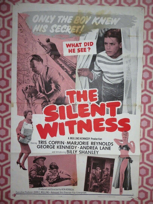 THE SILENT WITNESS US ONE SHEET  POSTER GEORGE KENNEDY 1962