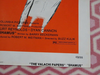 THE VALACHI PAPERS SHAMUS DOUBLE BILL US ONE SHEET  POSTER BRONSON 1973