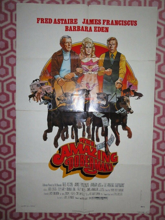 THE AMAZING DOBERMANS US ONE SHEET (27"x 41") POSTER FRED ASTAIRE JAMES FRANCISC