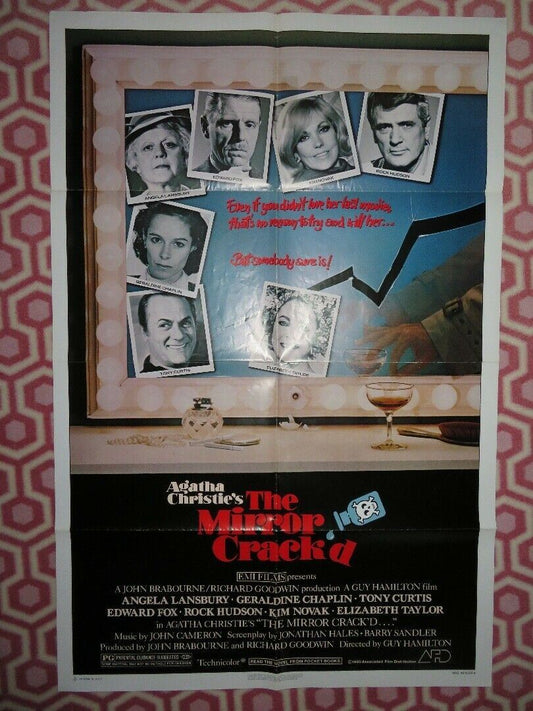 THE MIRROR CRACK'D US ONE SHEET POSTER AGASHA CHRISTIE ANGELA LANSBURY