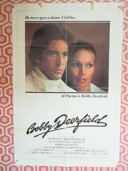 BOBBY DEERFIELD US ONE SHEET (27"x 41") POSTER AL PACINO SYDNEY POLLACK 1977