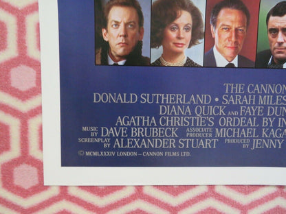 ORDEAL OF INNOCENCE US ONE SHEET  POSTER AGATHA CHRISTIE 1984