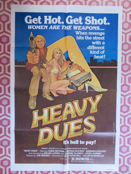 HEAVY DUES / RICCO US ONE SHEET  POSTER  CHRIS MITCHUM ARTHUR KENNEDY 1973