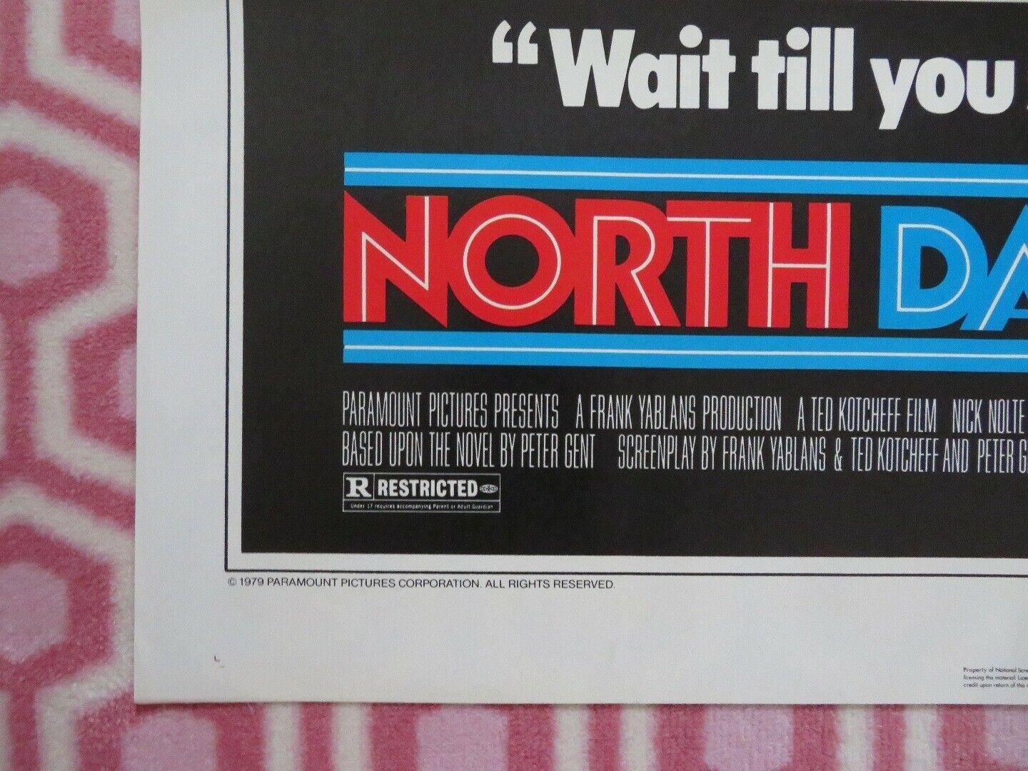 NORTH DALLAS FORTY US ONE SHEET POSTER NICK NOLTE TED KOTCHEFF 1979