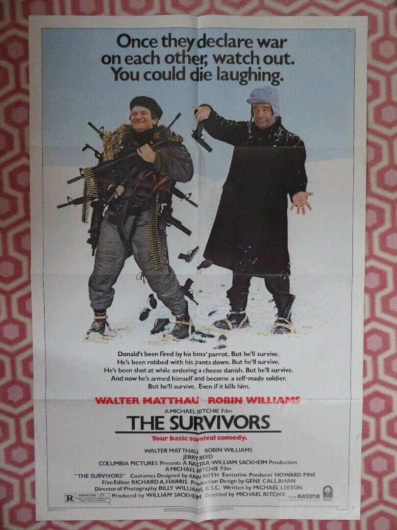 THE SURVIVORS US ONE SHEET POSTER WALTER MATTHAU ROBIN WILLIAMS 1983