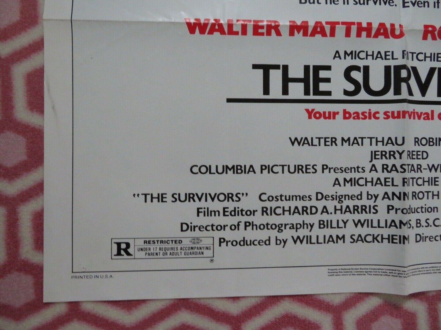 THE SURVIVORS US ONE SHEET POSTER WALTER MATTHAU ROBIN WILLIAMS 1983