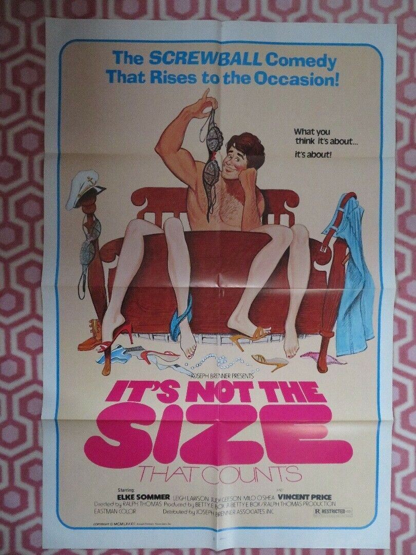 IT'S NOT THE SIZE THAT COUNTS US ONE SHEET POSTER ELKE SOMMERS 1982