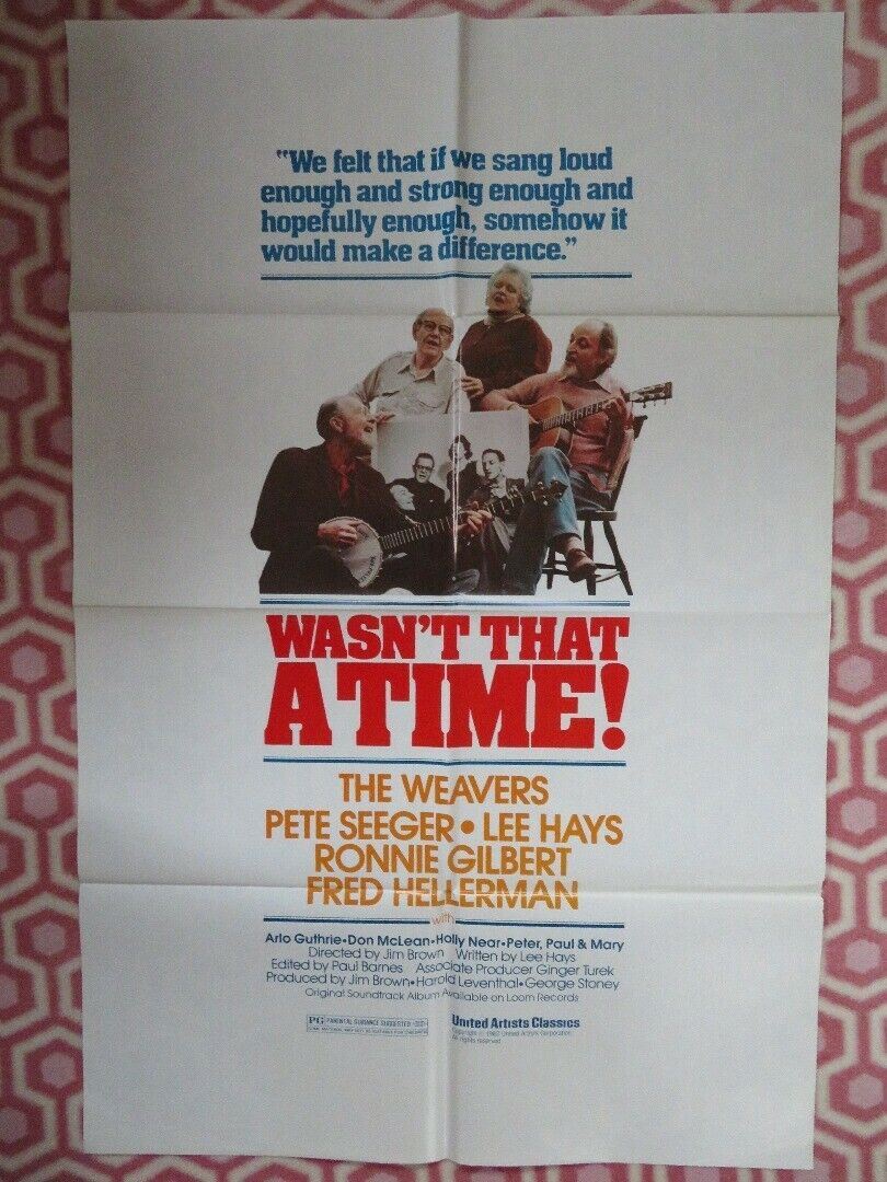 WASN'T THAT A TIME! US ONE SHEET POSTER THE WEAVERS 1982